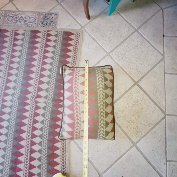 Hiend Accents Throw Blanket Marching Pillow Cabin Diamond Wine Green Cream - Picture 4 of 10